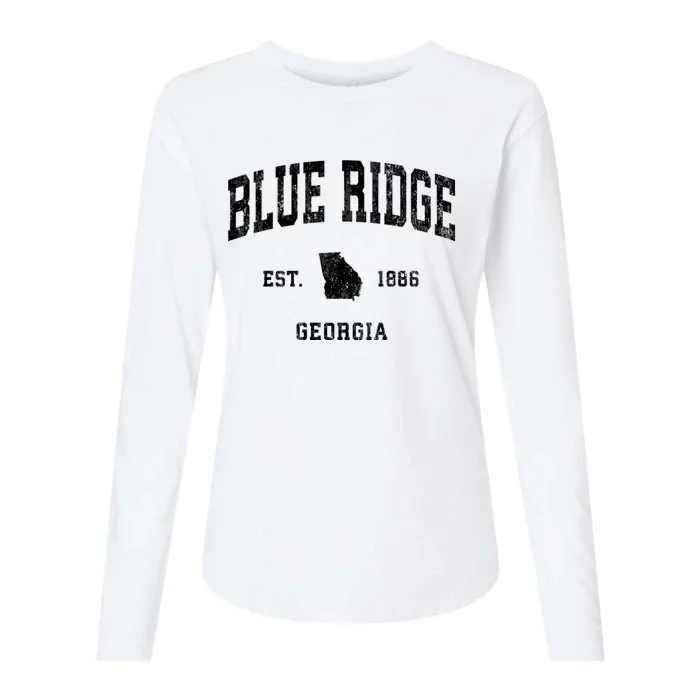 Blue Ridge Georgia Ga Vintage Athletic Womens Cotton Relaxed Long Sleeve T-Shirt