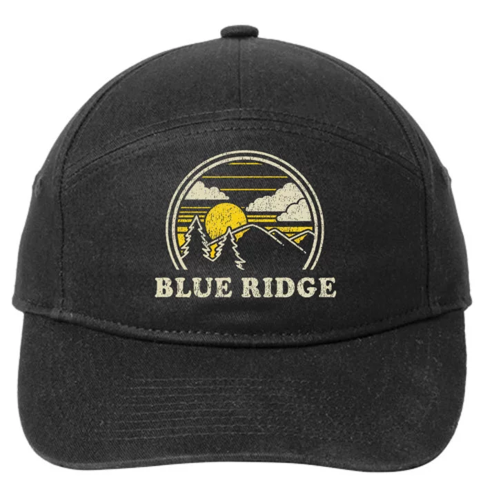 Blue Ridge Georgia Ga T Vintage Hiking Mountains 7-Panel Snapback Hat