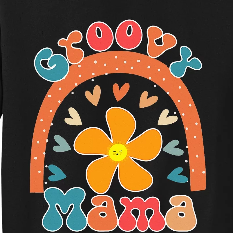 Beautiful Rainbow Groovy Mama Matching Family Mother's Day Sweatshirt