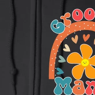 Beautiful Rainbow Groovy Mama Matching Family Mother's Day Full Zip Hoodie