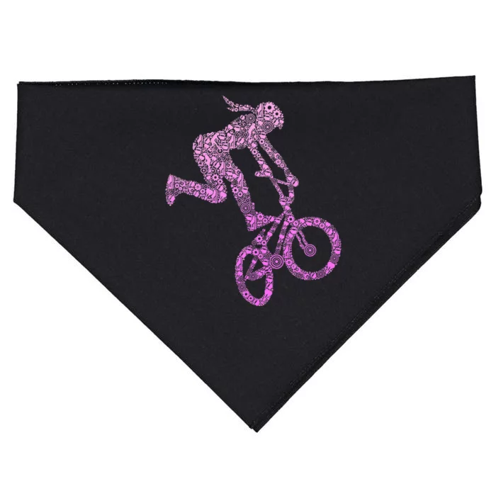 Bmx Rider Girl Bike Bicycle Stunt Racing USA-Made Doggie Bandana