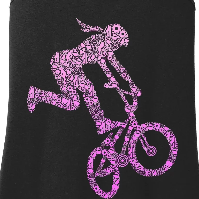 Bmx Rider Girl Bike Bicycle Stunt Racing Ladies Essential Tank