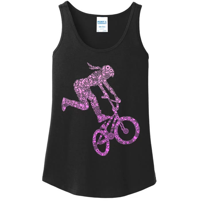 Bmx Rider Girl Bike Bicycle Stunt Racing Ladies Essential Tank