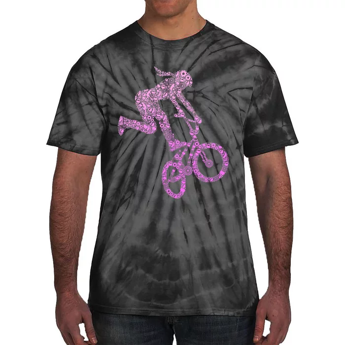 Bmx Rider Girl Bike Bicycle Stunt Racing Tie-Dye T-Shirt