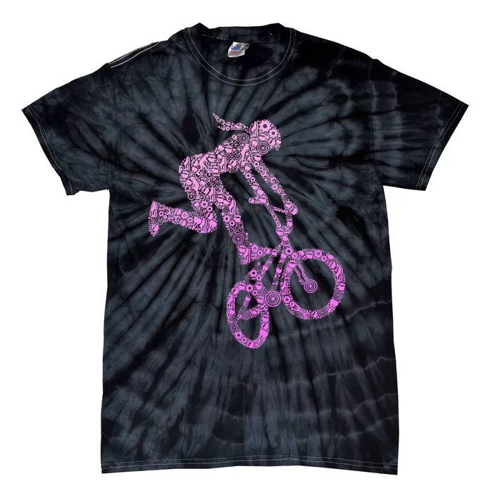 Bmx Rider Girl Bike Bicycle Stunt Racing Tie-Dye T-Shirt