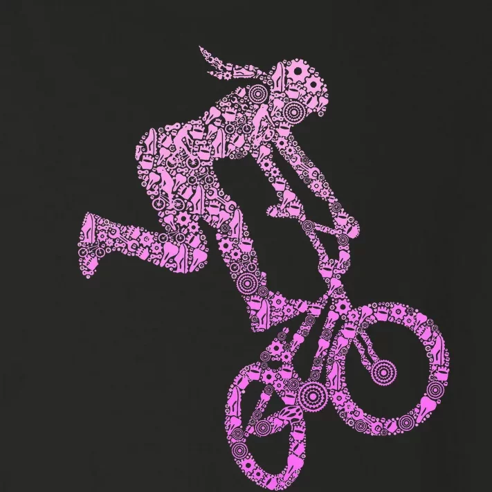 Bmx Rider Girl Bike Bicycle Stunt Racing Toddler Long Sleeve Shirt