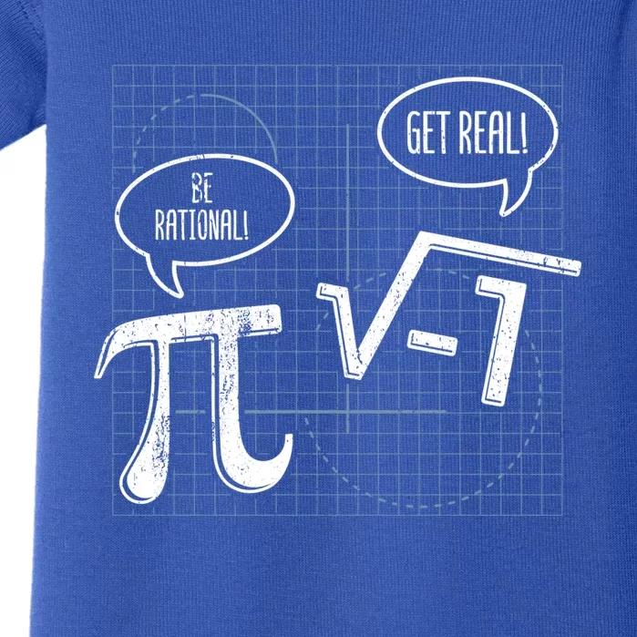 Be Rational Get Real Gift Math Pi Solving Gift Baby Bodysuit