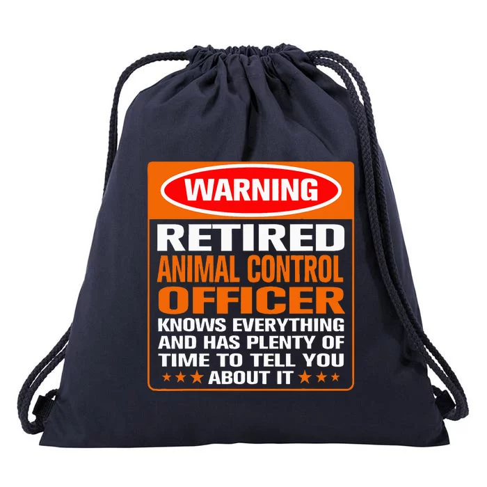 Best Retirement Gifts For Animal Control Officer Funny Drawstring Bag