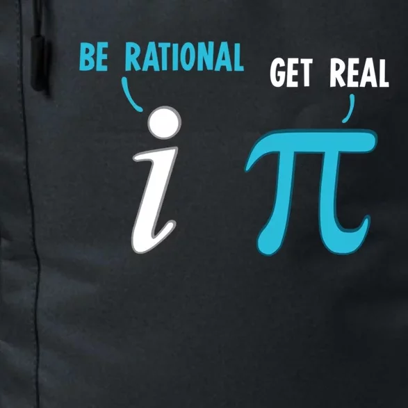 Be Rational Get Real Funny Math Joke Statistics Pun Gift Daily Commute Backpack