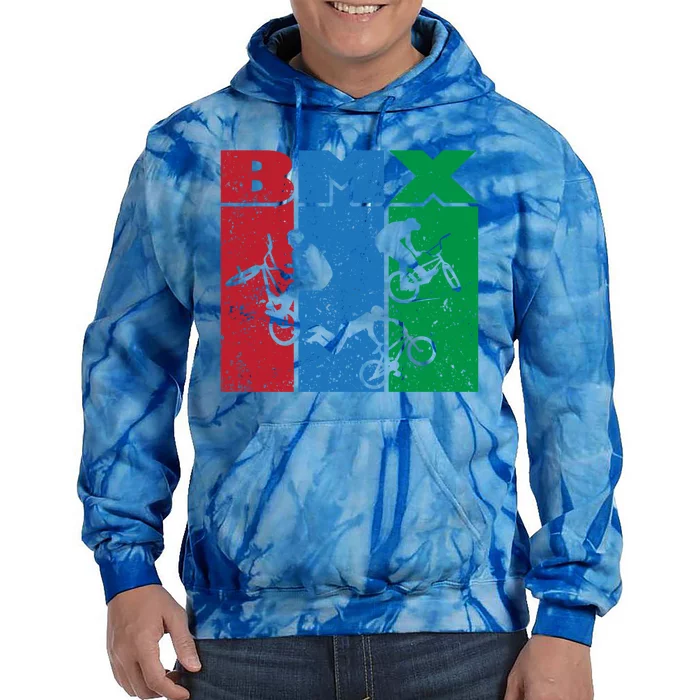 Bmx Rider Gift Life Behind Bars Bmx Gift Tie Dye Hoodie