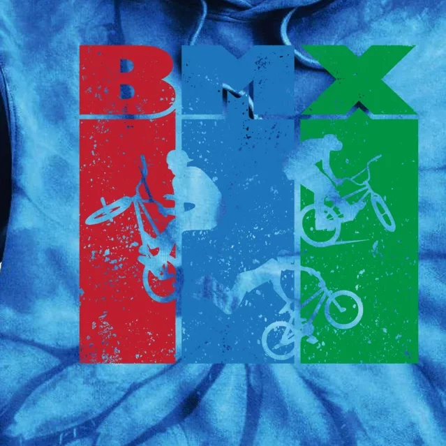 Bmx Rider Gift Life Behind Bars Bmx Gift Tie Dye Hoodie