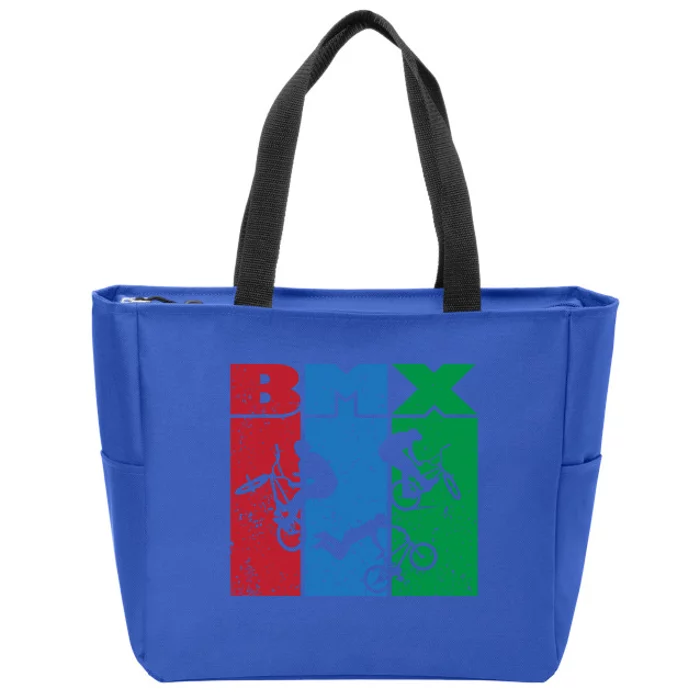 Bmx Rider Gift Life Behind Bars Bmx Gift Zip Tote Bag