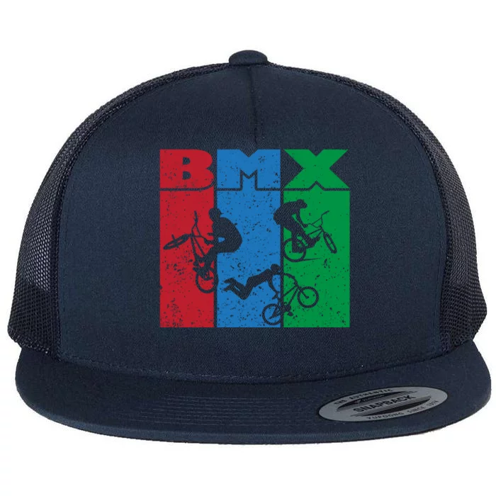 Bmx Rider Gift Life Behind Bars Bmx Gift Flat Bill Trucker Hat