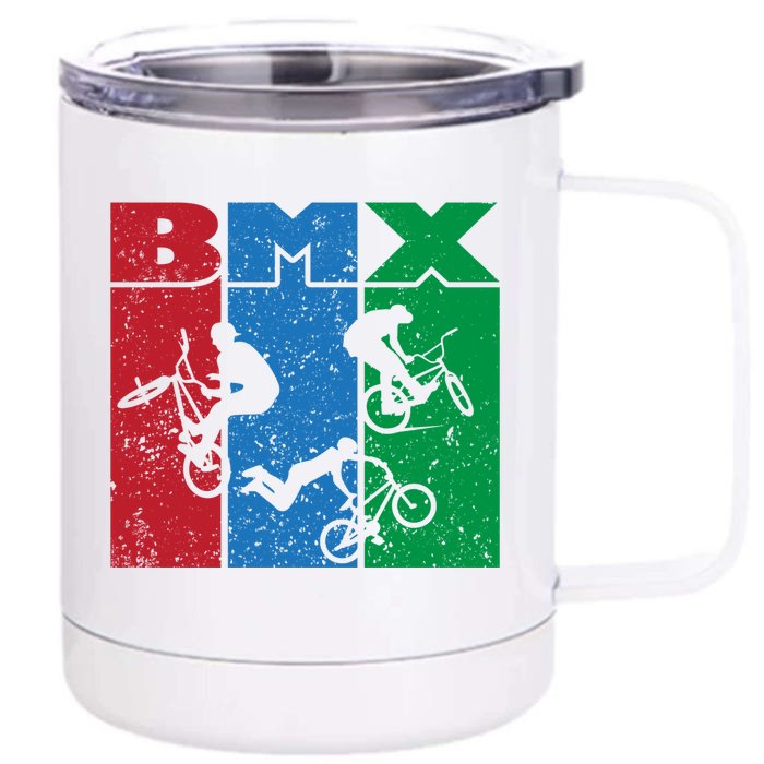 Bmx Rider Gift Life Behind Bars Bmx Gift Front & Back 12oz Stainless Steel Tumbler Cup