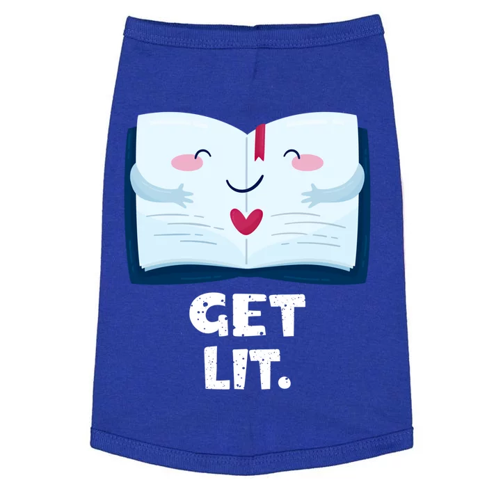 Book Readers Gift Get Lit Reading Books Funny Book Gift Doggie Tank