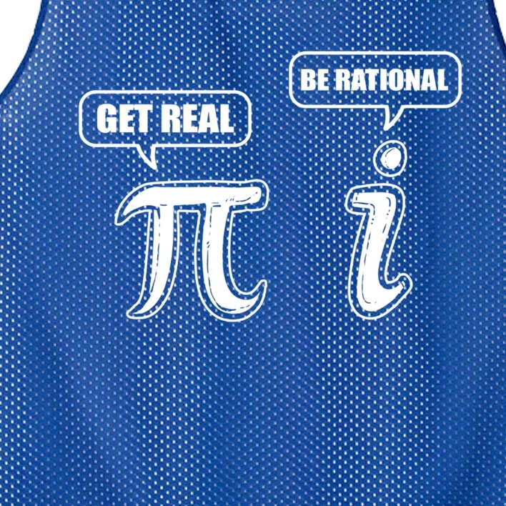 Be Rational Get Real Algebra Math Funny Gift Mesh Reversible Basketball Jersey Tank