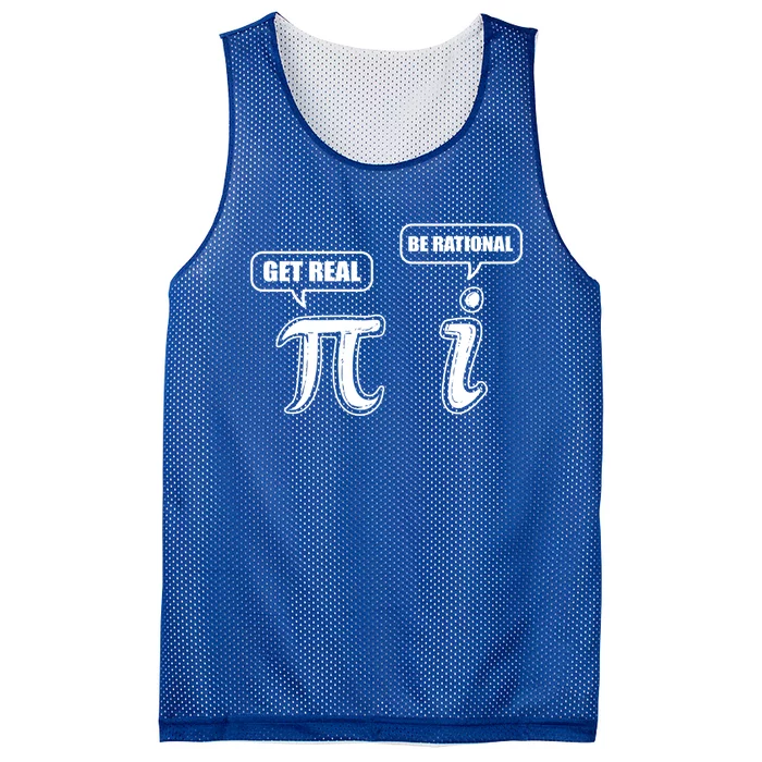 Be Rational Get Real Algebra Math Funny Gift Mesh Reversible Basketball Jersey Tank