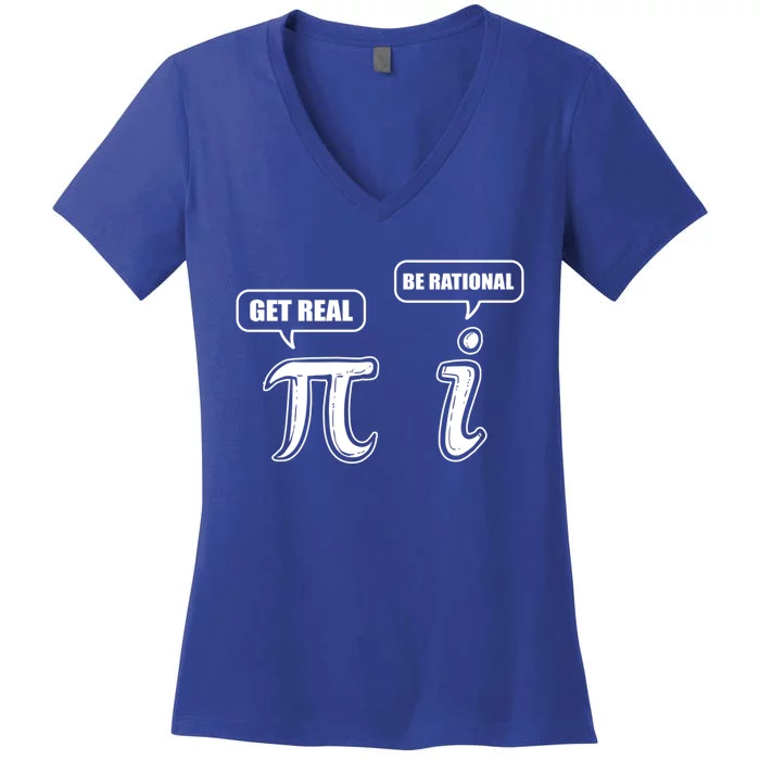 Be Rational Get Real Algebra Math Gift Women's V-Neck T-Shirt