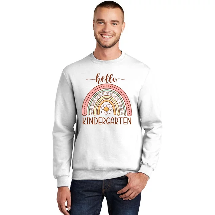 Boho Rainbow Hello Kindergarten First Day Of School Teacher Sweatshirt