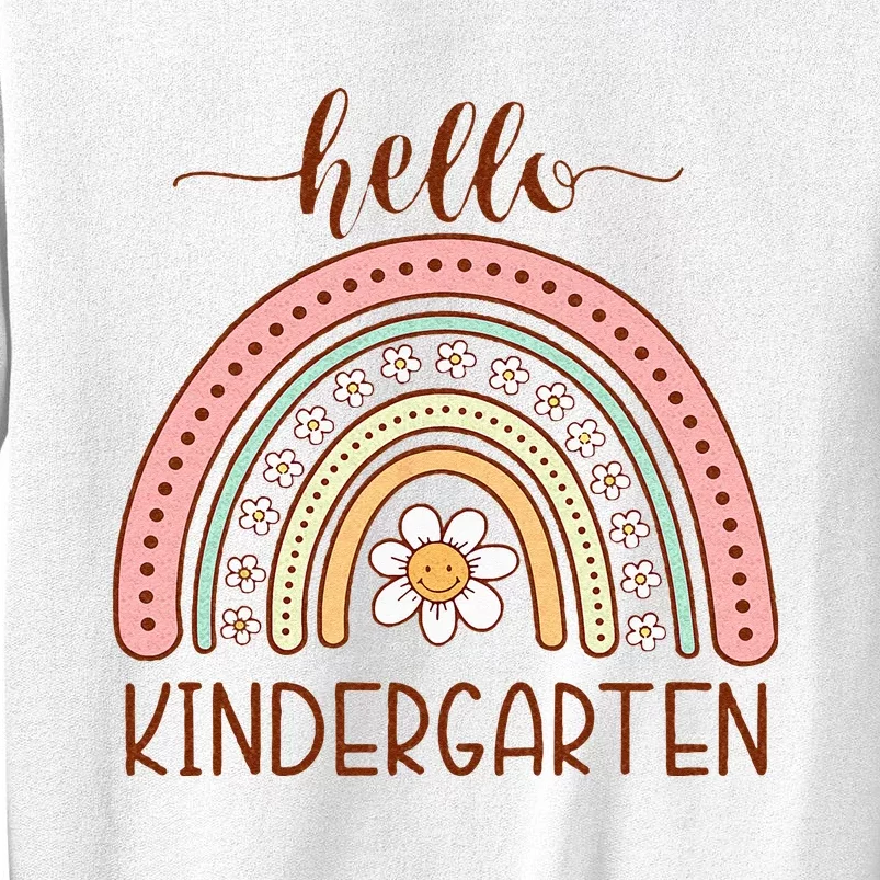 Boho Rainbow Hello Kindergarten First Day Of School Teacher Sweatshirt