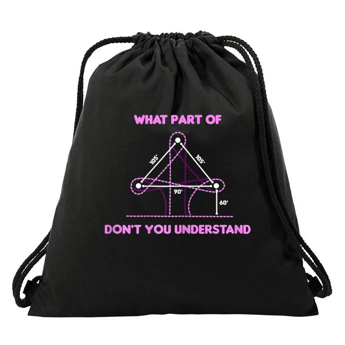 Barrel Racing Horse Riding What Part Don't You Understand Drawstring Bag