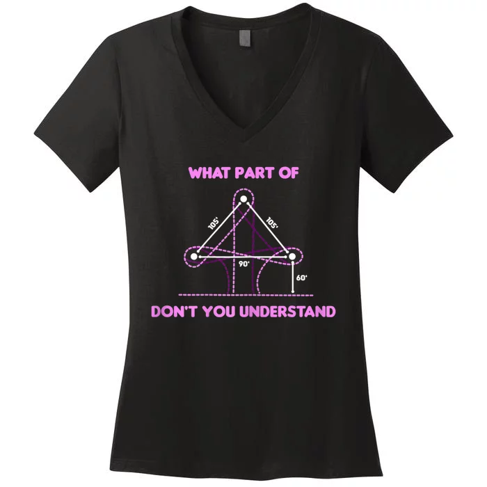 Barrel Racing Horse Riding What Part Don't You Understand Women's V-Neck T-Shirt