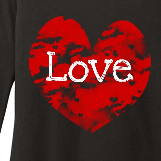 Big Red Heart Valentines Day Tee Cute Vgiftday Love Couple Gift Womens CVC Long Sleeve Shirt