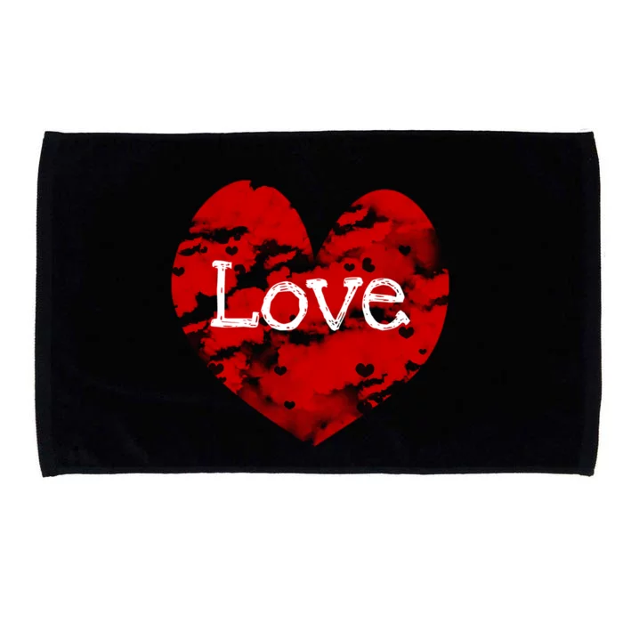 Big Red Heart Valentines Day Tee Cute Vgiftday Love Couple Cute Gift Microfiber Hand Towel