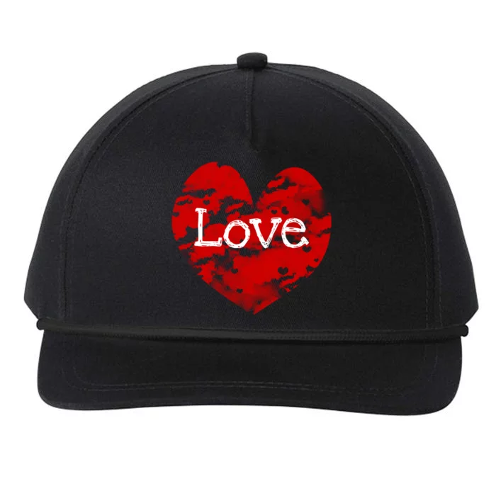 Big Red Heart Valentines Day Tee Cute Vgiftday Love Couple Gift Snapback Five-Panel Rope Hat