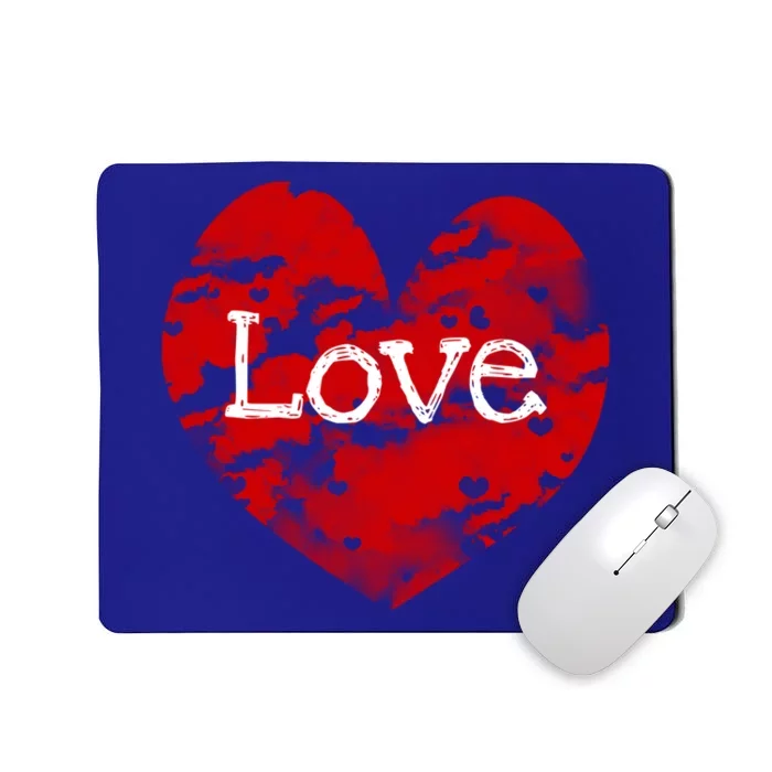 Big Red Heart Valentines Day Tee Cute Vgiftday Love Couple Gift Mousepad