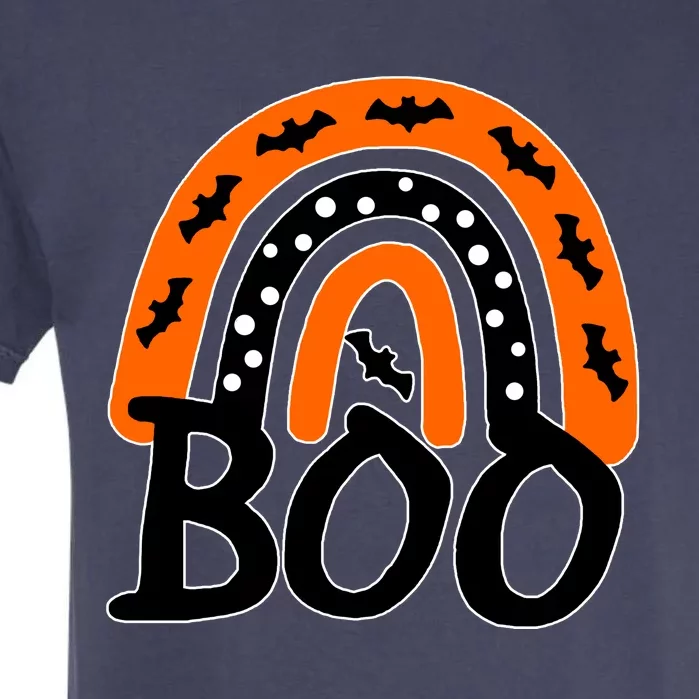 BOO Retro Halloween Rainbow Garment-Dyed Heavyweight T-Shirt