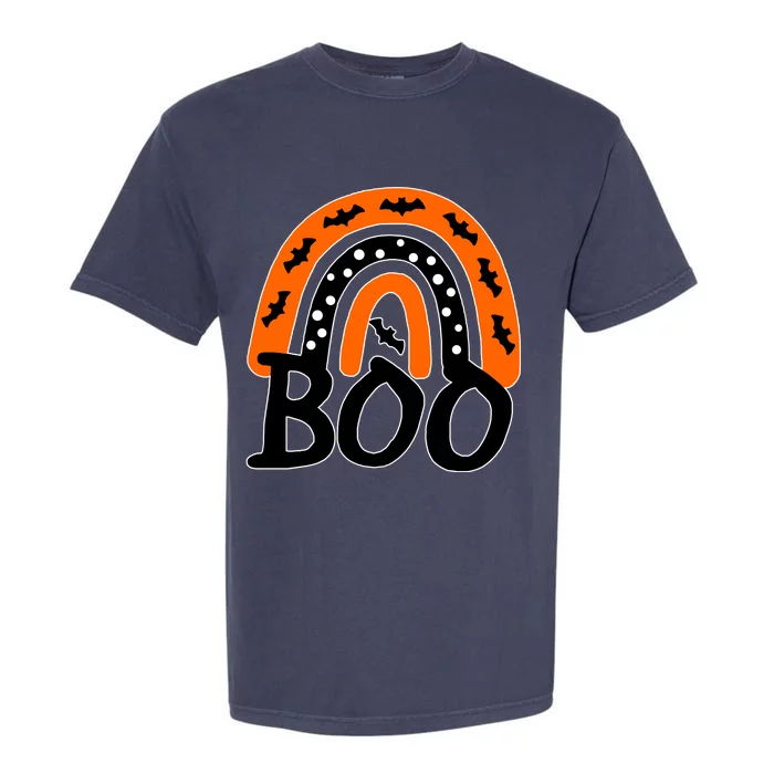 BOO Retro Halloween Rainbow Garment-Dyed Heavyweight T-Shirt