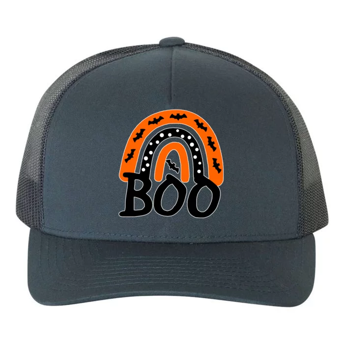 BOO Retro Halloween Rainbow Yupoong Adult 5-Panel Trucker Hat