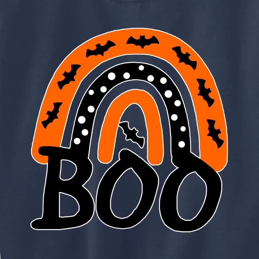 BOO Retro Halloween Rainbow Kids Sweatshirt