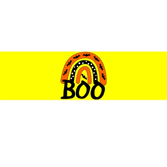 BOO Retro Halloween Rainbow Bumper Sticker