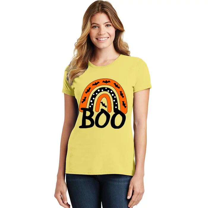 BOO Retro Halloween Rainbow Women's T-Shirt