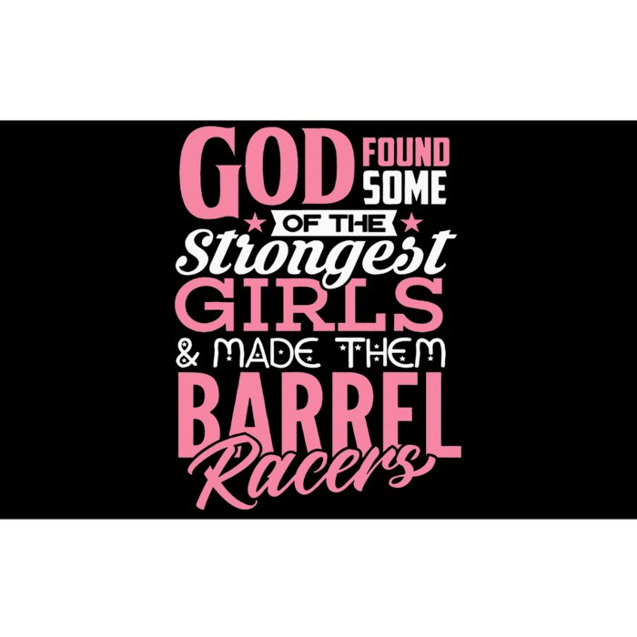 Barrel Racers Horse God Made Strongest Christian Bumper Sticker