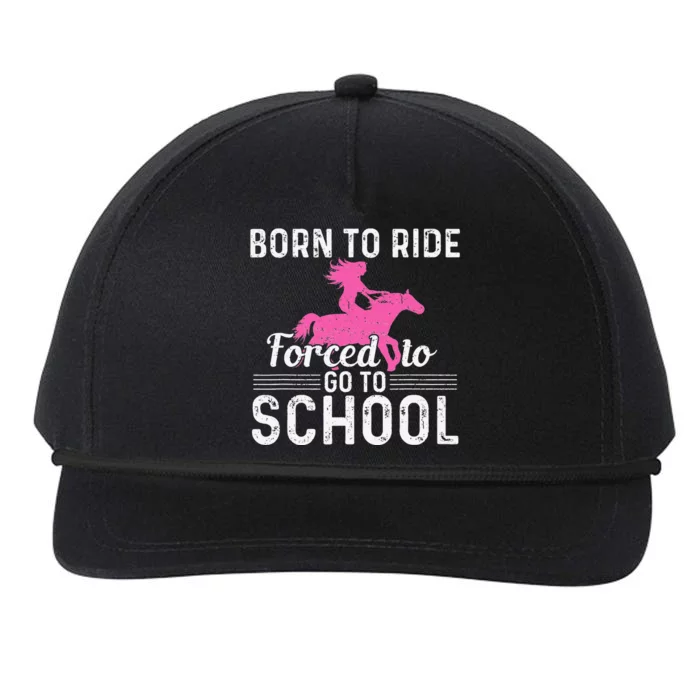 Born Ride Horse Forced To Go To School Snapback Five-Panel Rope Hat