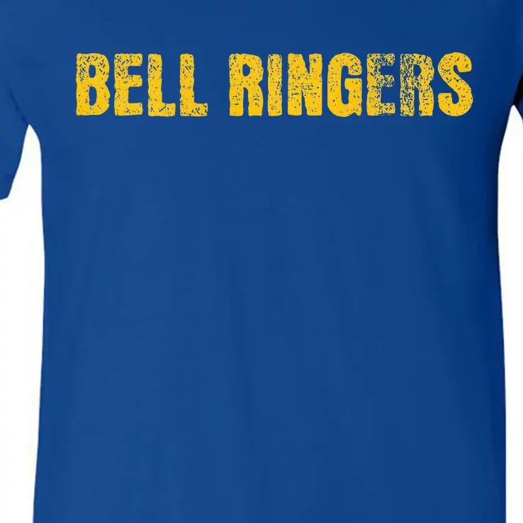 Bell Ringers Handbell With Angry Face V-Neck T-Shirt