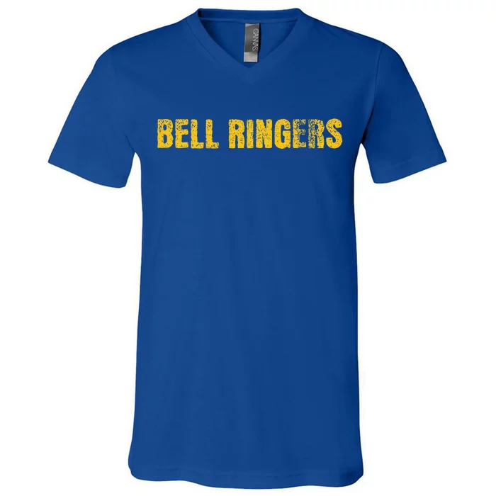 Bell Ringers Handbell With Angry Face V-Neck T-Shirt