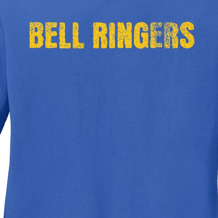 Bell Ringers Handbell With Angry Face Ladies Long Sleeve Shirt