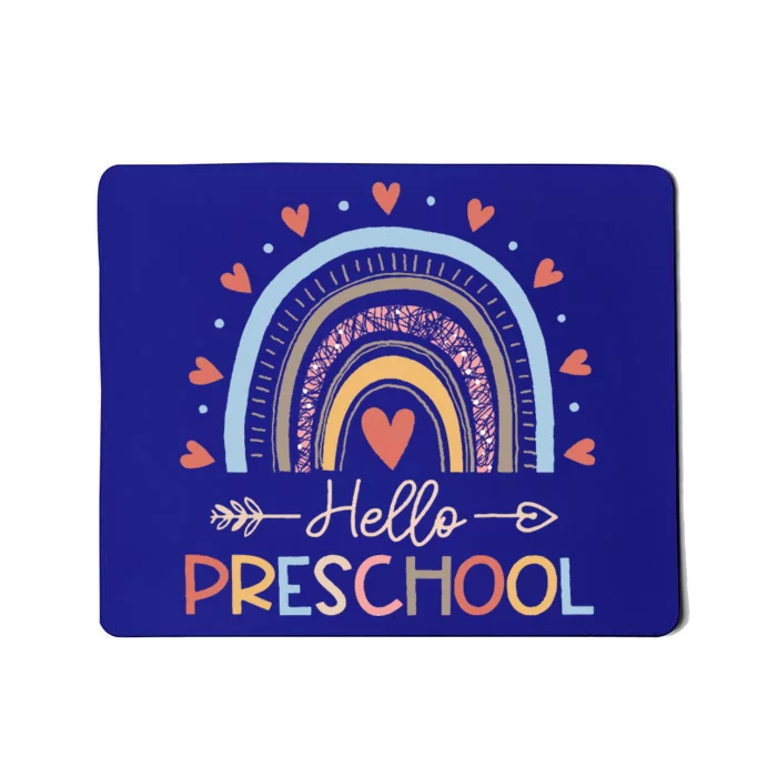 Boho Rainbow Hello Preschool First Day Of School Teacher Mousepad