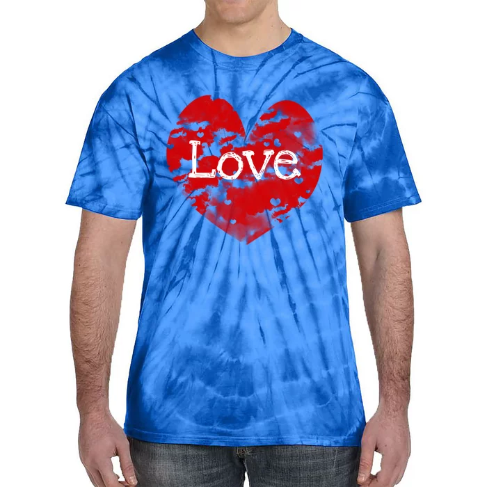 Big Red Heart Valentines Day Tee Cute Vgiftday Love Couple Gift Tie-Dye T-Shirt