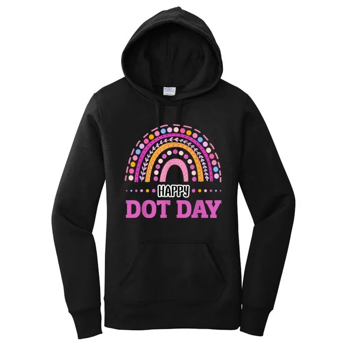 Boho Rainbow Happy Dot Day September 15th Gift Women's Pullover Hoodie