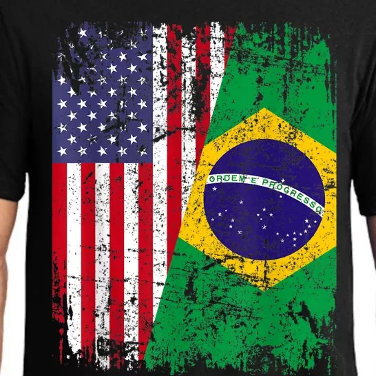 BRAZILIAN ROOTS | Half American Flag | BRAZIL Pajama Set