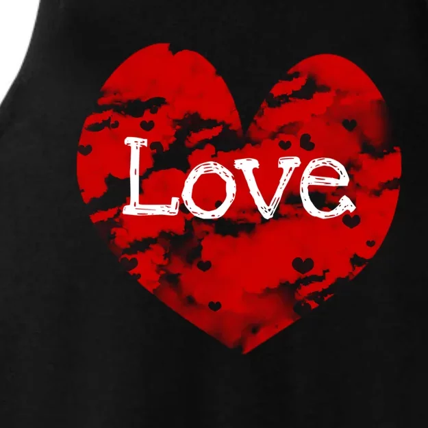 Big Red Heart Valentines Day Tee Cute Vgiftday Love Couple Cute Gift Ladies Tri-Blend Wicking Tank