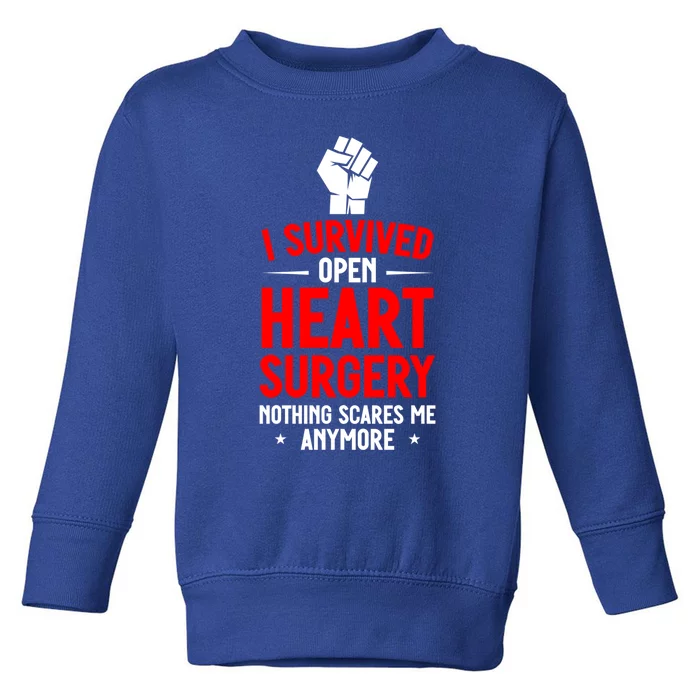 Bypass Recovery I Survived Open Heart Surgery Recovery Gift Toddler Sweatshirt