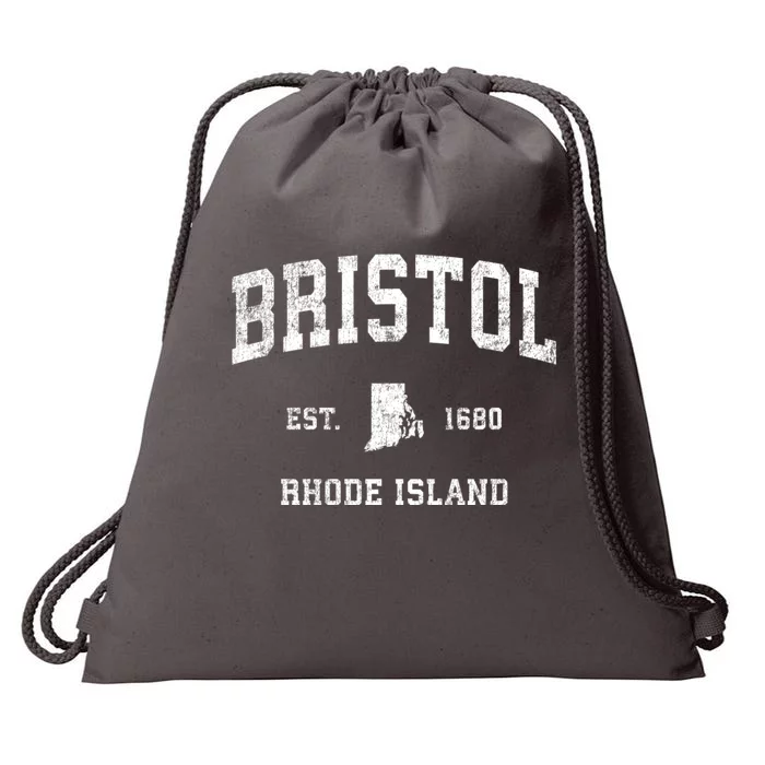 Bristol Rhode Island Ri Vintage Sports Drawstring Bag