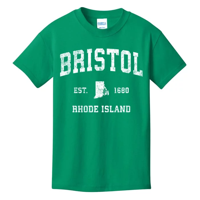 Bristol Rhode Island Ri Vintage Sports Kids T-Shirt