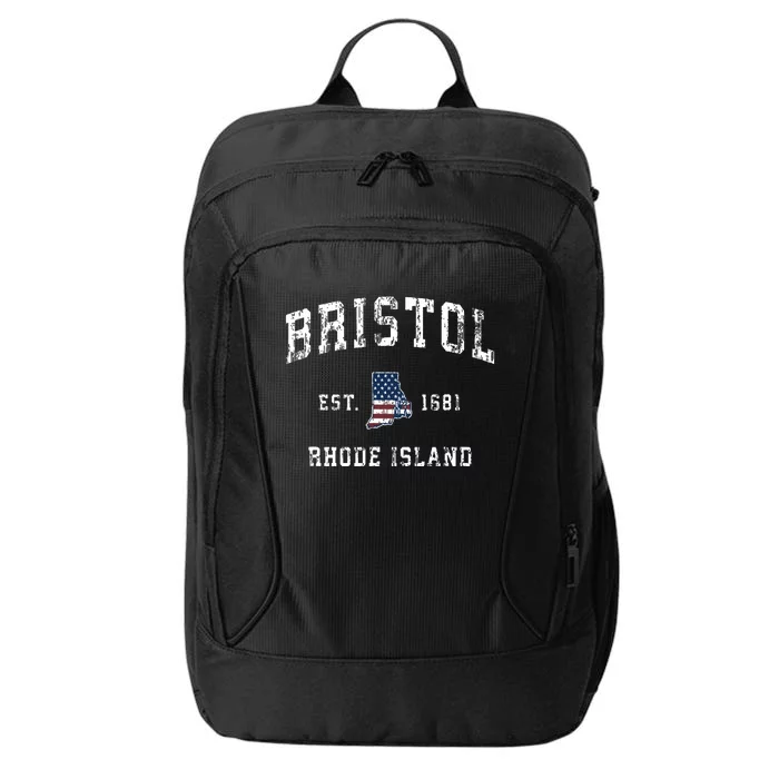 Bristol Rhode Island Ri Vintage American Flag Sports Design City Backpack